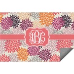 Mums Flower Indoor / Outdoor Rug - 6'x8' w/ Monogram