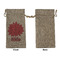 Mums Flower Large Burlap Gift Bags - Front Approval