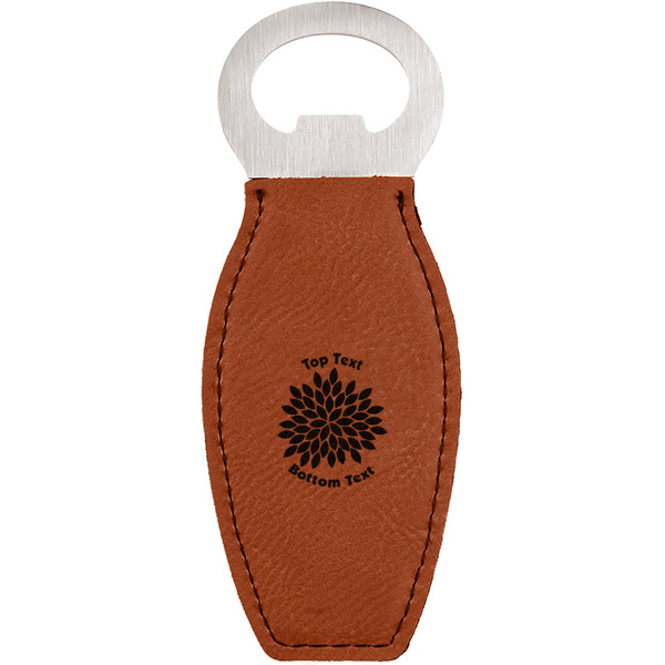 Custom Mums Flower Leatherette Bottle Opener (Personalized)