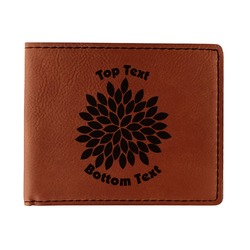 Mums Flower Leatherette Bifold Wallet - Double Sided (Personalized)