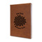 Mums Flower Leather Sketchbook - Small - Double Sided - Angled View