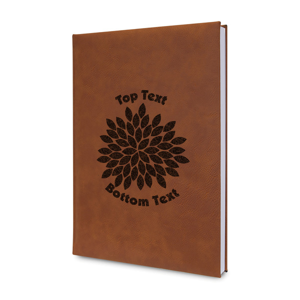 Custom Mums Flower Leather Sketchbook - Small - Single Sided (Personalized)