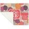 Mums Flower Linen Placemat - Folded Corner (single side)