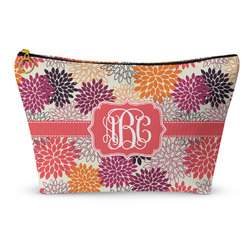 Mums Flower Makeup Bag - Large - 12.5"x7" (Personalized)