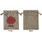 Mums Flower Medium Burlap Gift Bag - Front Approval