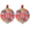 Mums Flower Metal Ball Ornament - Front and Back