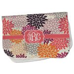 Mums Flower Burp Cloth - Fleece w/ Monogram