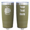 Mums Flower Olive Polar Camel Tumbler - 20oz - Double Sided - Approval