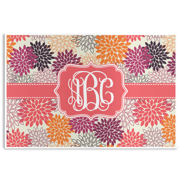 Custom Mums Flower Disposable Paper Placemats (Personalized)