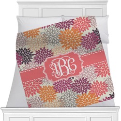 Mums Flower Minky Blanket - Toddler / Throw - 60"x50" - Single Sided (Personalized)