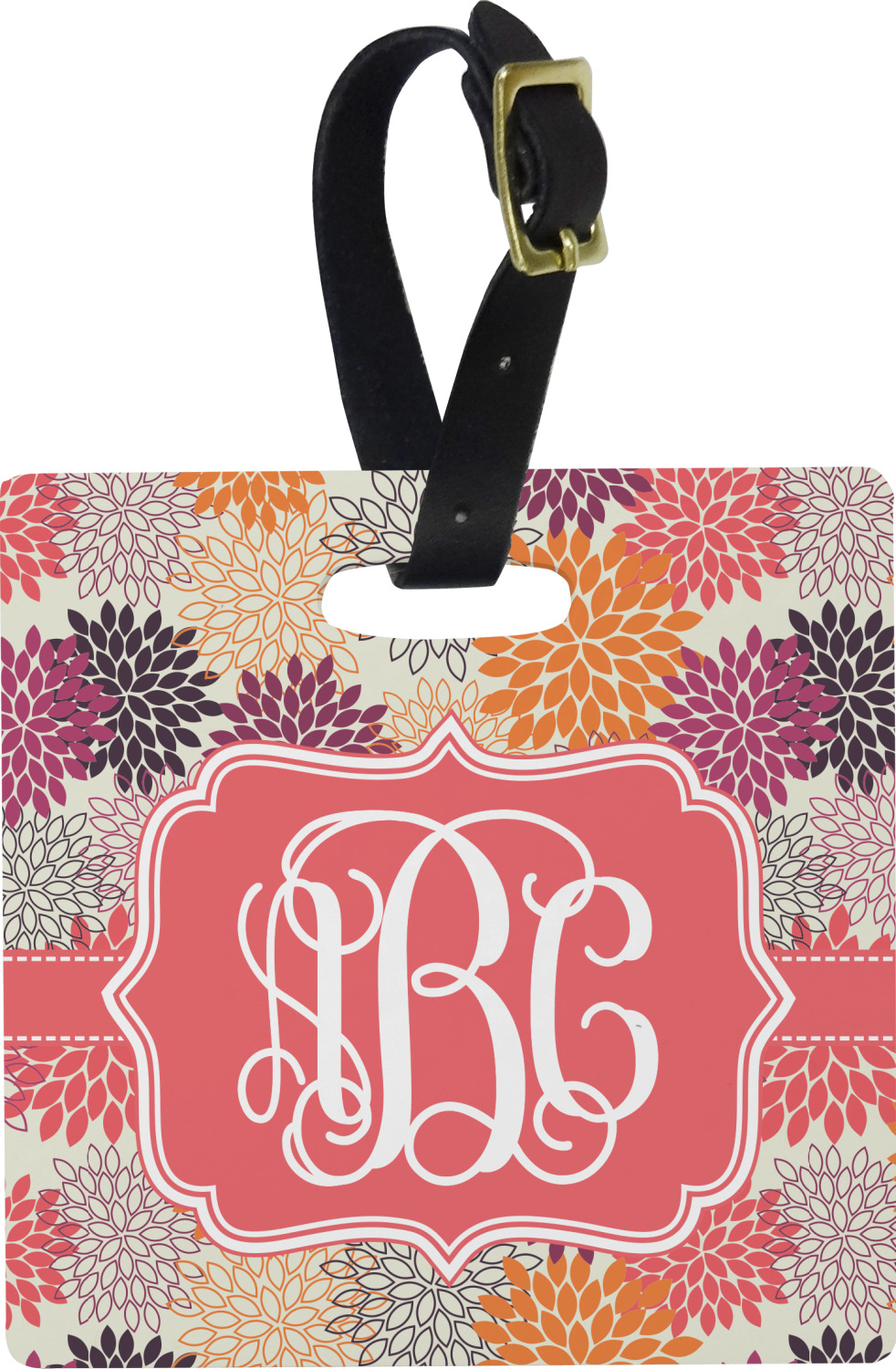 flower luggage tag