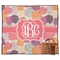 Mums Flower Picnic Blanket - Flat - With Basket