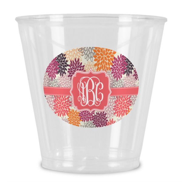 Custom Mums Flower Plastic Shot Glass (Personalized)