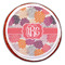 Mums Flower Printed Icing Circle - Large - On Cookie