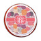 Mums Flower Printed Icing Circle - Medium - On Cookie