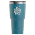 Mums Flower RTIC Tumbler - Dark Teal - Laser Engraved - Single-Sided (Personalized)