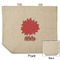 Mums Flower Reusable Cotton Grocery Bag - Front & Back View