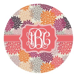 Mums Flower Round Decal - Medium (Personalized)