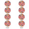 Mums Flower Round Linen Placemats - APPROVAL Set of 4 (double sided)