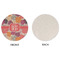 Mums Flower Round Linen Placemats - APPROVAL (single sided)