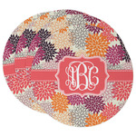 Mums Flower Round Paper Coasters w/ Monograms