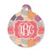 Mums Flower Round Pet Tag