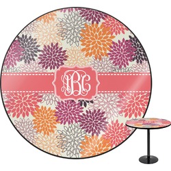 Mums Flower Round Table - 24" (Personalized)