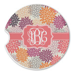 Mums Flower Sandstone Car Coaster - Single (Personalized)