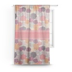 Mums Flower Sheer Curtain