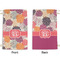 Mums Flower Small Laundry Bag - Front & Back View