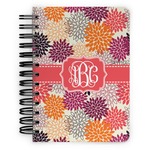 Mums Flower Spiral Notebook - 5x7 w/ Monogram