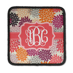 Mums Flower Iron On Square Patch w/ Monogram