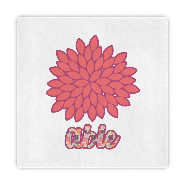 Custom Mums Flower Standard Decorative Napkins (Personalized)