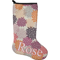 Mums Flower Holiday Stocking - Single-Sided - Neoprene (Personalized)