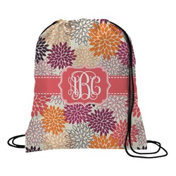 Mums Flower Drawstring Backpack - Large (Personalized)
