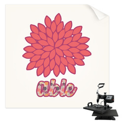 Mums Flower Sublimation Transfer - Shirt Back / Men (Personalized)