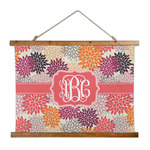 Mums Flower Wall Hanging Tapestry - Wide (Personalized)