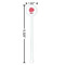 Mums Flower White Plastic 5.5" Stir Stick - Round - Dimensions