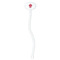 Mums Flower White Plastic 7" Stir Stick - Oval - Single Stick