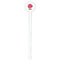 Mums Flower White Plastic 7" Stir Stick - Round - Single Stick