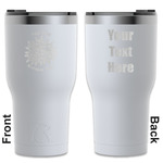 Mums Flower RTIC Tumbler - White - Engraved Front & Back (Personalized)