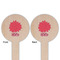 Mums Flower Wooden 6" Food Pick - Round - Double Sided - Front & Back