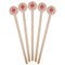 Mums Flower Wooden 7.5" Stir Stick - Round - Fan View