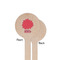 Mums Flower Wooden 7.5" Stir Stick - Round - Single Sided - Front & Back