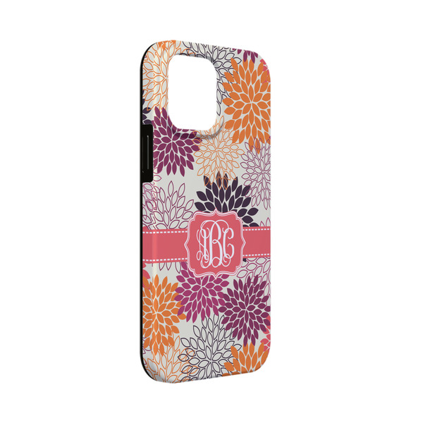 Custom Mums Flower iPhone Case - Rubber Lined - iPhone 13 Mini (Personalized)