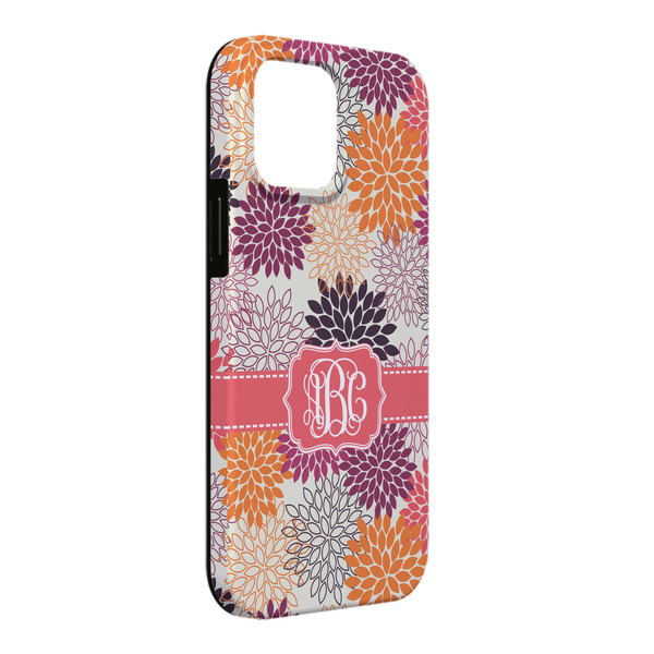 Custom Mums Flower iPhone Case - Rubber Lined - iPhone 13 Pro Max (Personalized)