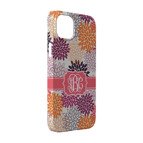 Custom Mums Flower iPhone Case - Plastic - iPhone 14 (Personalized)