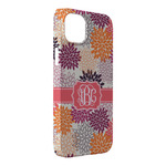 Mums Flower iPhone Case - Plastic - iPhone 14 Plus (Personalized)