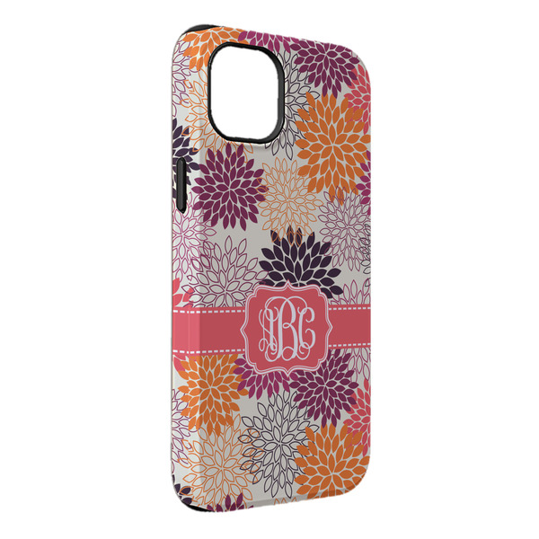 Custom Mums Flower iPhone Case - Rubber Lined - iPhone 14 Pro Max (Personalized)