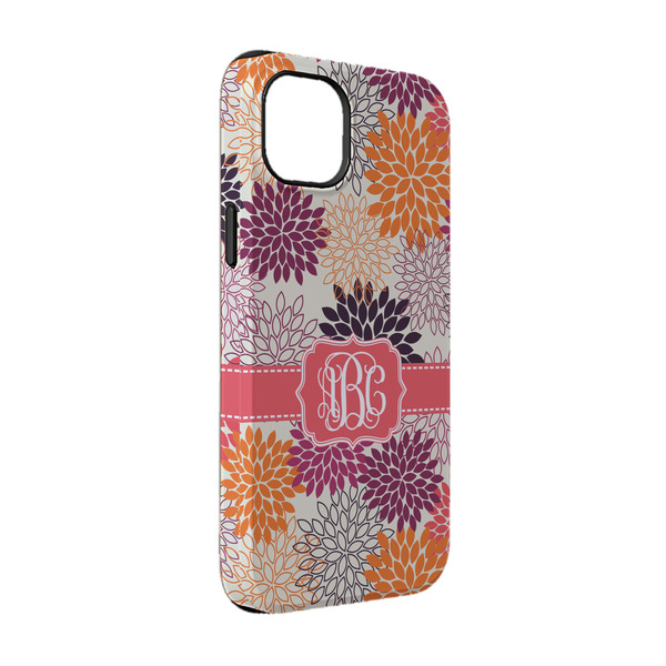 Custom Mums Flower iPhone Case - Rubber Lined - iPhone 14 (Personalized)